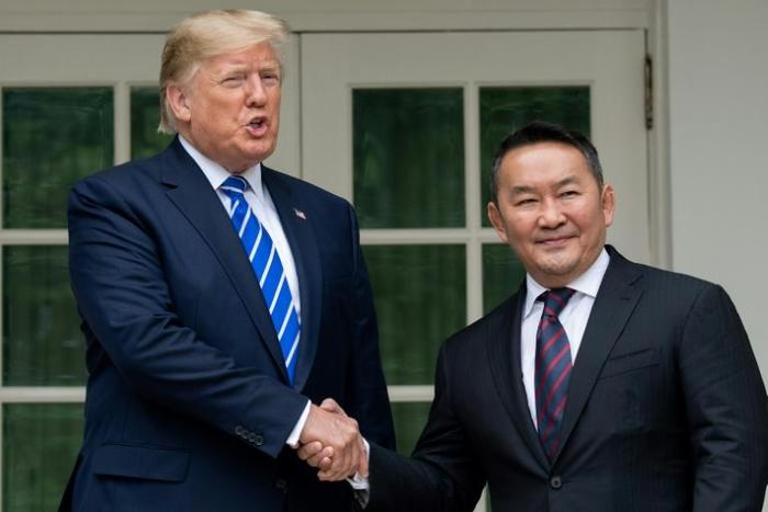 US President Donald Trump says that Mongolian President Khaltmaa Battulga has gifted his son Barron a horse to be named "Victory"
