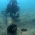 This handout picture from the Spanish Guardia Civil shows a diver checking a bomb, dating back to Spain's 1936-9 civil war, found 25 metres (yards) from the shore in Barcelona.