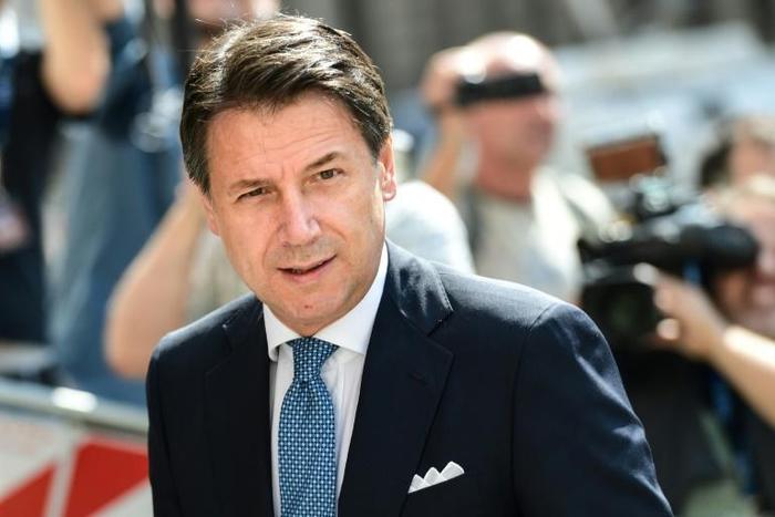 Italy’s Prime Minister Giuseppe Conte arrives to attend the 100th anniversary of the Italian Banking Association (ABI) on July 12, 2019 in Milan