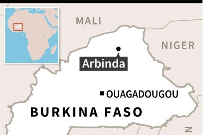 Map locating the district of Arbinda in Burkina Faso, the target of an attack on Sunday