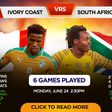 Ivory Coast and South Africa clash in the battle of former champions