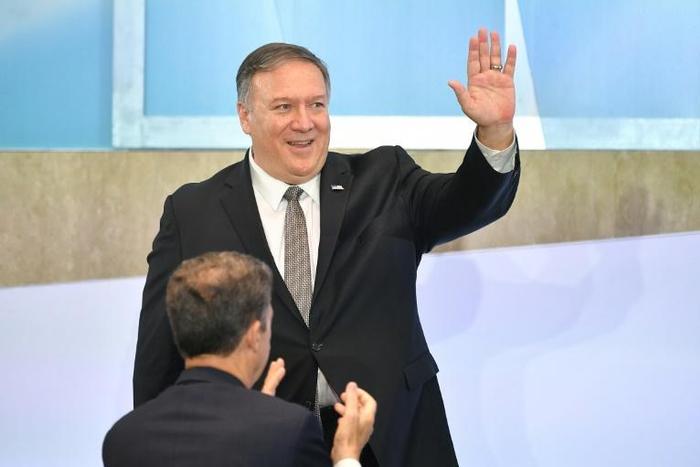 US Secretary of State Mike Pompeo addresses a ministerial meeting on religious freedom at the State Department