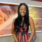 Ghanaian actress, Efia Odo looks stunning in her jumpsuit and long hair.