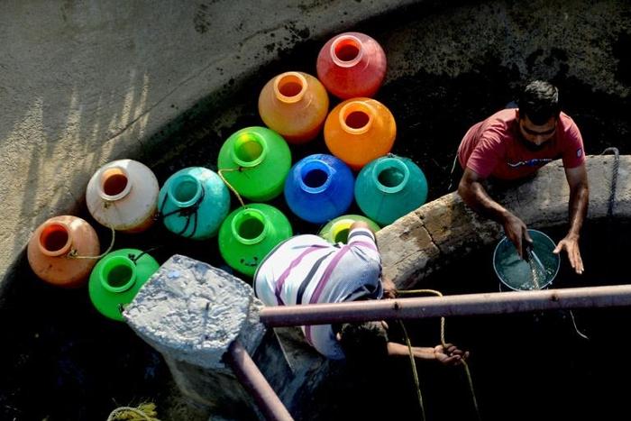 Tamil Nadu state usually receives 825 million litres of water a day, but authorities are currently only able to supply 60 percent of that