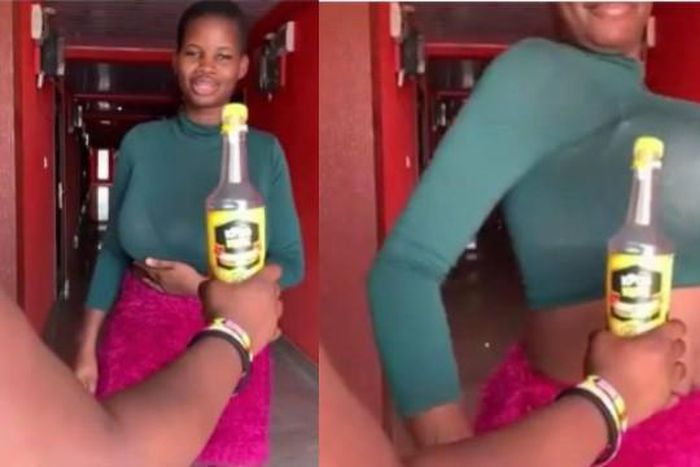 Video: Watch Pamela Odame open a bottle with her big boobs