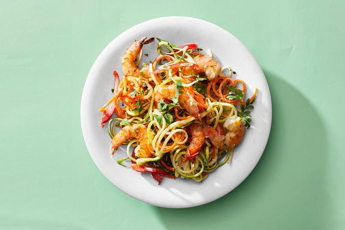 Coconut-Lime Marinated Shrimp And  Zoodles Recipe