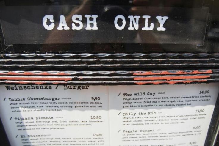 Some restaurants in Vienna advertise cash only