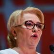 Romanian Prime Minister Viorica Dancila, pictured August 24, 2019, promised her country the government "continues to do its job"