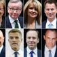 File picture showing the 10 contenders in the Conservative Party leadership contest - (top L-R) Boris Johnson, Andrea Leadsom, Michael Gove, Esther McVey, Jeremy Hunt (bottom L-R) Rory Stewart, Sajid Javid, Mark Harper, Matt Hancock, Dominic Raab