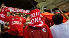 Hong Kong football fans have a history of covering their faces or booing during the Chinese national anthem