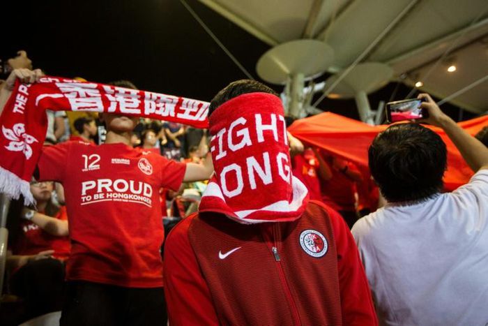 Hong Kong football fans have a history of covering their faces or booing during the Chinese national anthem