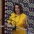 Nancy Pelosi addressing the Ghanaian parliament