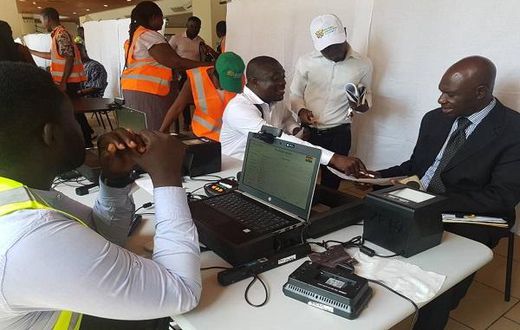 The officials were unhappy that the journalists were interviewing some frustrated applicants