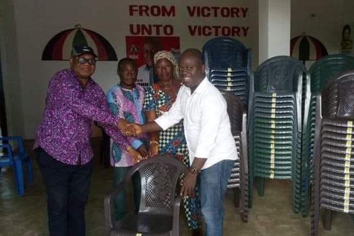 Former IGP, John Kudalor, donates plastic chairs to NDC