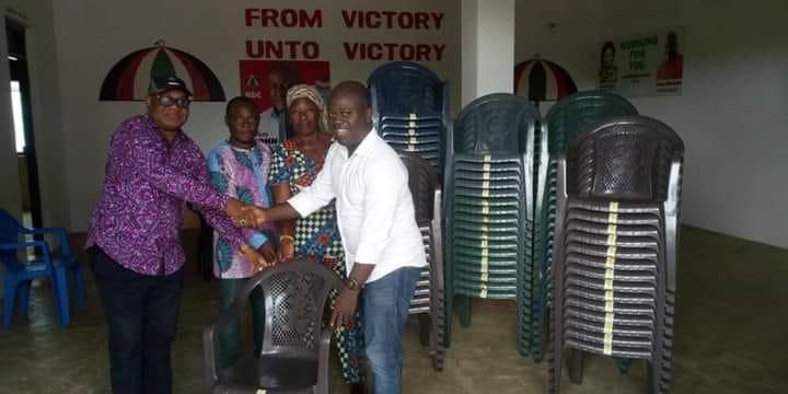 Former IGP, John Kudalor, donates plastic chairs to NDC