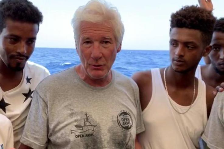 Hollywood star Richard Gere had boarded the Open Arms migrant rescue vessel to highlight the plight of those stranded, including 30 children