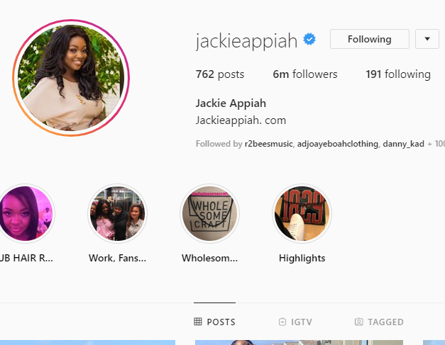 Jackie Appiah hits 6m Instagram followers