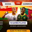AFCON 2019: Cameroon vs Ghana