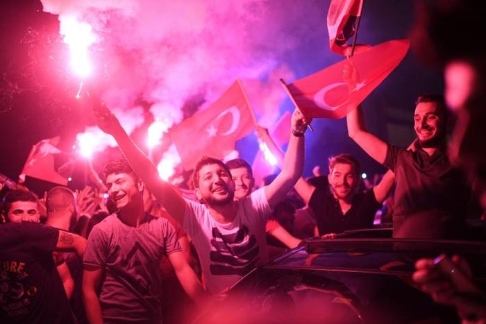 Crowds celebrated late into the night after Ekrem Imamoglu's win in the re-run mayoral vote