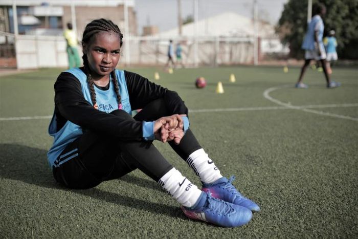 'A new reality,' said Rayan Ibrahim Rajab, a 22-year-old at training with Tahadi women's football club in Khartoum