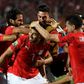 Mahmoud 'Trezeguet' Hassan (C) celebrates scoring the opening goal of the Africa Cup of Nations in Egypt