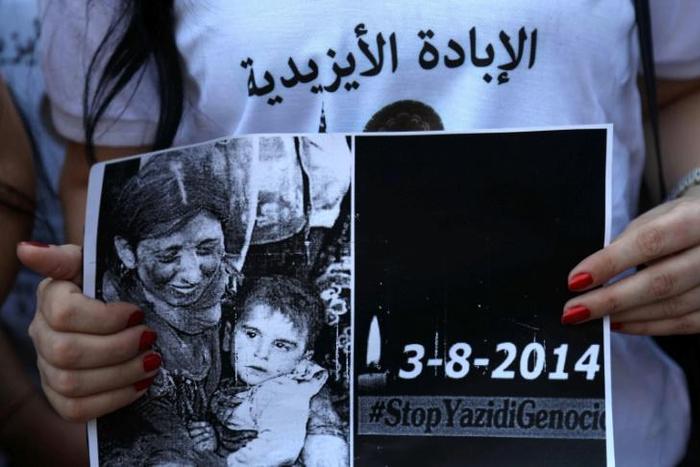 Iraq's Yazidi minority commemorate the 5th anniversary of the Islamic State group "genocide" against their community at their annual summer festival in at the holy site of Lalish in the ancestral hub of Sinjar
