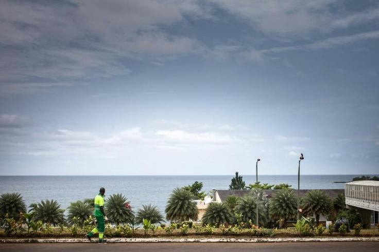 Sea views but no selfies: the internet is out of reach for most people, although the government has set up a small strip of free wifi in Malabo