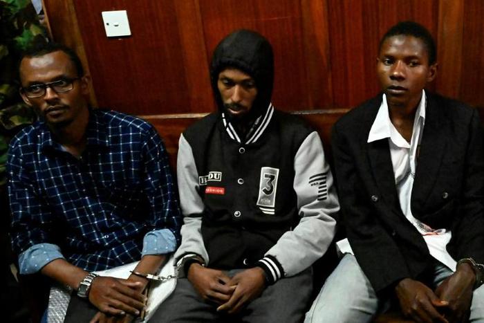 A Kenya court handed Hassan Aden Hassan, left, Mohamed Ali Abikar and Rashid Charles Mberesero long sentences for abetting the 2015 Garissa University attack