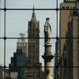 A New York statue of Christopher Columbus, one of the major European explorers of the 15th and 16th centuries, who is credited with discovering the Americas