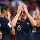 France skipper Amandine Henry (R) and teammate Delphine Cascarino are distraught at the end of the World Cup hosts' defeat against the USA on Friday
