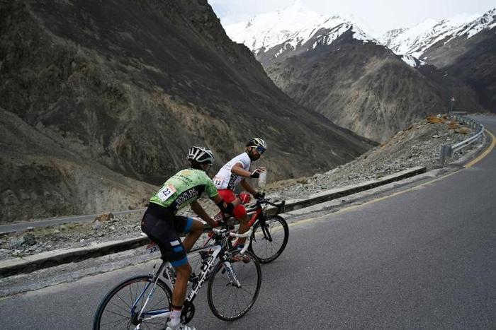 Some 88 cyclists, including two teams from Afghanistan and Sri Lanka as well as solo participants from Spain and Switzerland, took part in Pakistan's Tour de Khunjerab