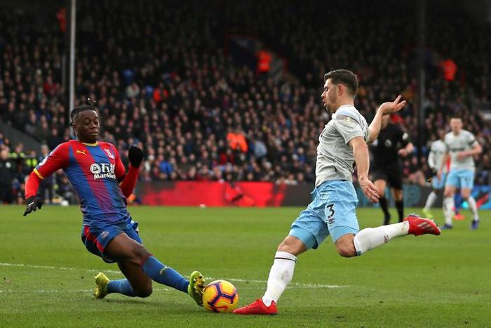 Aaron Wan-Bissaka (left) completed a move from Crystal Palace to Manchester United on Saturday