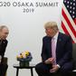 US president Donald Trump and Russian president Vladimir Putin met for face-to-face talks in Osaka on Friday