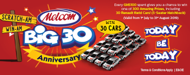 Melcom@30 Promo: Loyal customers to win lots of prizes from now to August 31