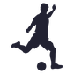 silhouette of football player