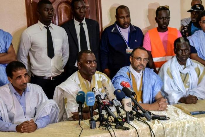 Four rival candidates have denounced Mohamed Ould Ghazouani's claims that he had won an outright victory in the first round