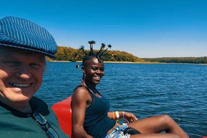 Wiyaala awith her husband