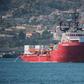 The Ocean Viking, displaying the red and white colours of its Norwegian flag, is expected to reach the central Mediterranean in two to three days
