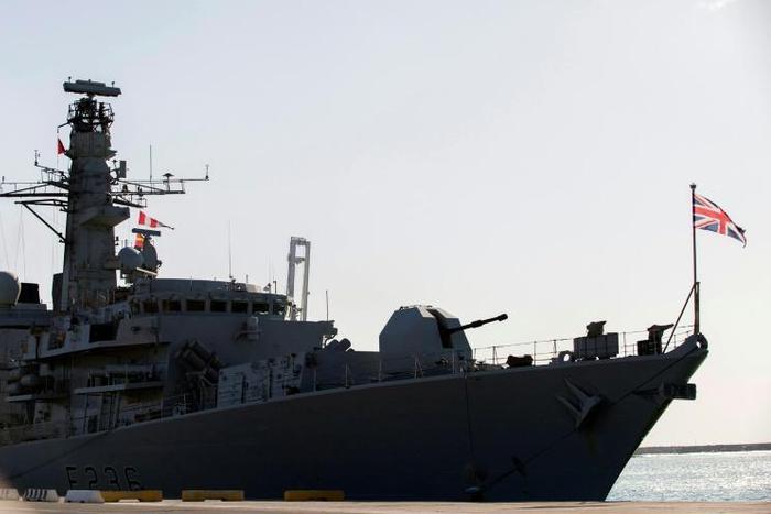 The British warship HMS Montrose which the UK government said was forced to intervene