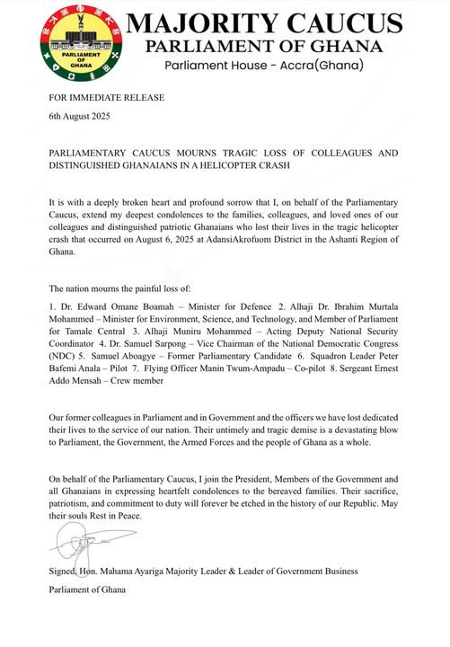 How the Speaker, Majority, and Minority leaders reacted to the helicopter crash that claimed 8 lives