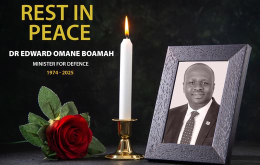 3-day national mourning begins for Omane Boamah, Murtala Mohammed, and 6 other helicopter crash victims