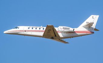A Cessna plane, operated by AMREF Flying Doctors