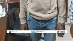 A arrested suspect in Awutu Senya East