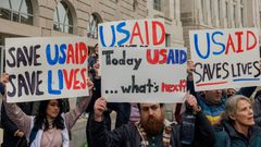 USAID protesters