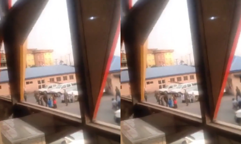 Soldiers attack Electricity office over power disconnection to military base (Video)