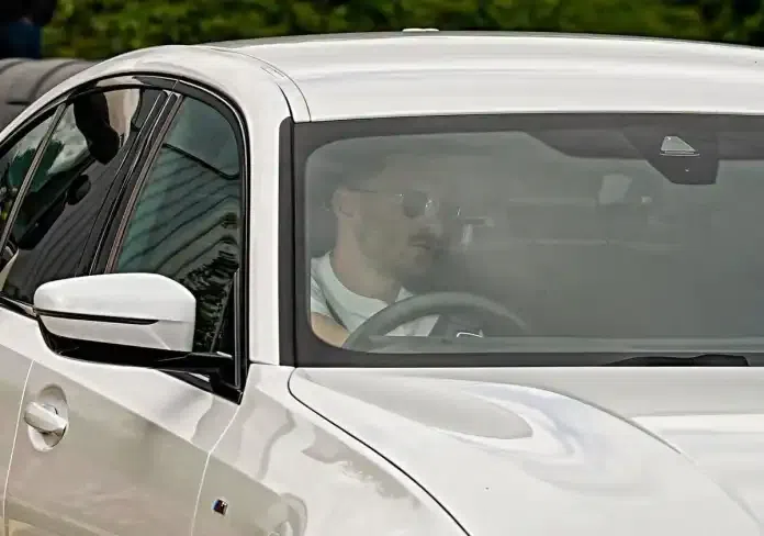 Andy Robertson drives into AXA training center