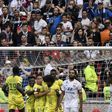 As Nantes celebrated their goal, Lyon players and fans showed disbelief