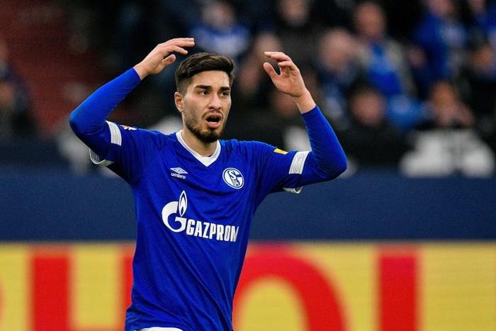 Schalke midfielder Suat Serdar, pictured here in last week's defeat to Leipzig, scored the winner against Hanover on Sunday