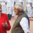 Ignoring medical advice, Merkel and Modi reviewed a guard of honour at the presidential palace breathing in the polluted air without protection