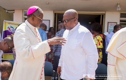 John Mahama at Catholic Bishops Conference